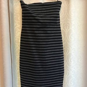 Express black and gray striped dress, size 6